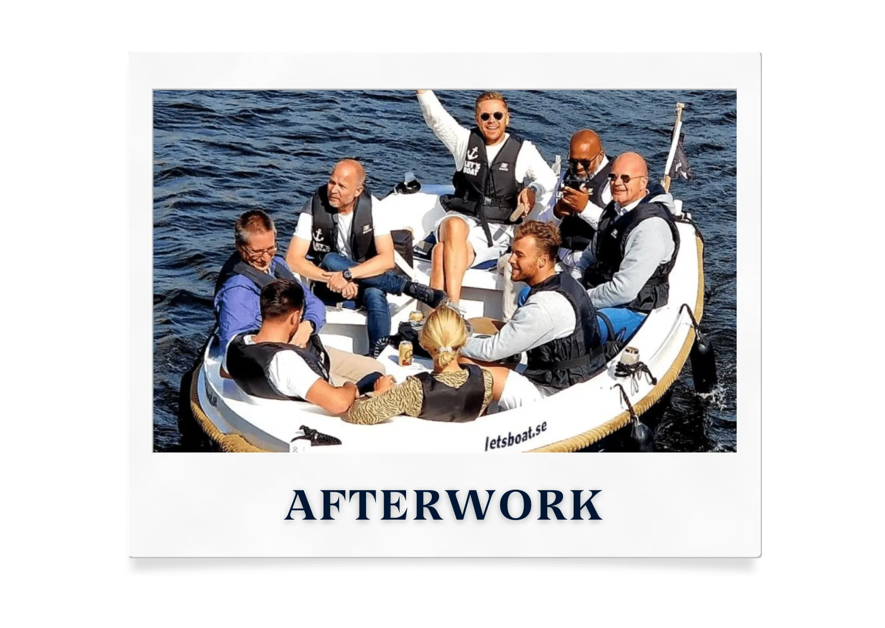 En festlig afterwork på en av våra elbåtar!